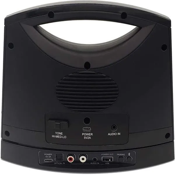 back of SEREONIC Portable Wireless TV Speakers