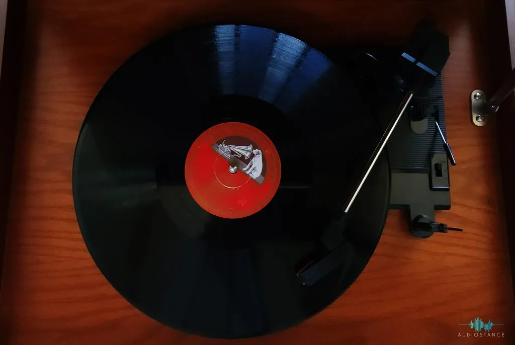 vinyl player top down