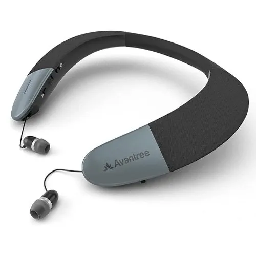 Wireless TV speaker for neck